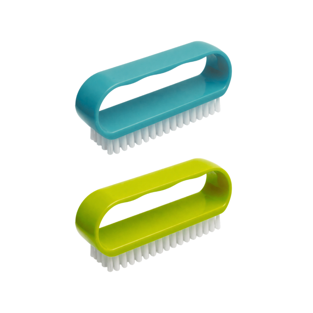 Kit 2 Escova Limpa Unhas Manicure Pedicure Higiene Pessoal Escovinha de Unhas Plástica Limpeza Mãos