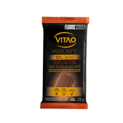 Chocolate Sem Lactose 50% Vegano Zero Açúcar Vitao Marcante 22 g