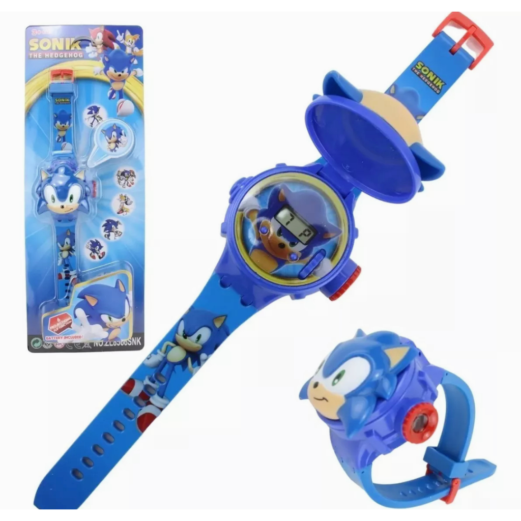 Relógio Projetor De Imagens Sonic Brinquedo Infantil em Oferta na Shopee