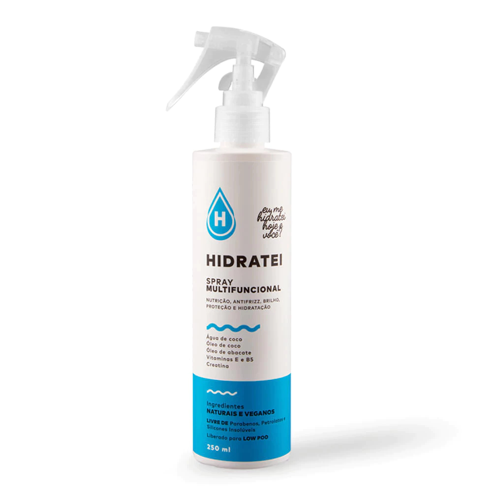 Leave In Hidratei 250ml Protetor Térmico Anti Frizz + Escova Grátis