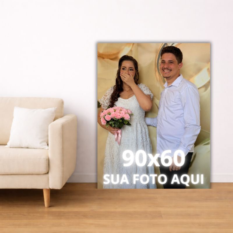 Quadro Decorativo Placa Decorativa 1 Peça 90x60Cm Personalizado Com Sua Foto Qualquer Imagem