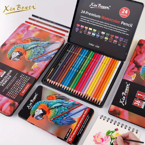 Kit 12/24/36 Cores Conjunto Profissional de Lápis Coloridos Lápis de Cor para Desenho Arte