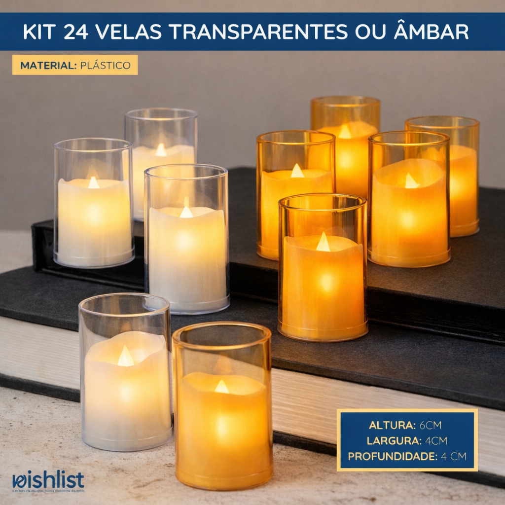 Kit 24 Velas De Led Decorativas Eletronica Festa Casamento Decoração em Oferta na Shopee