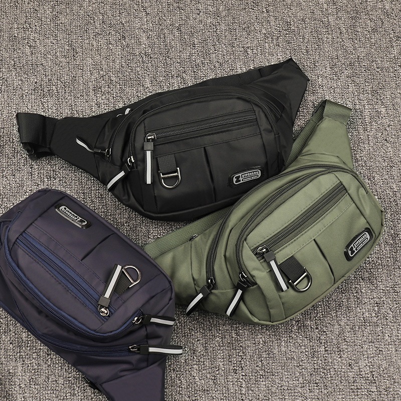 Pochete Impermeavel Bolsa Transversal ou de cintura para motoboy esportista multiuso cor aleatória (cinza, preto ou verd