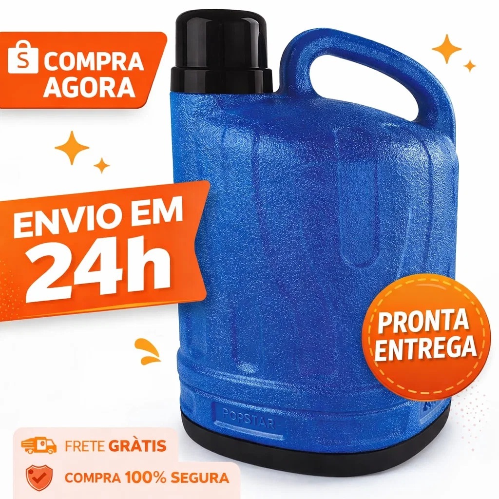 Garrafa térmica de Água 5 litros Garrafao Termico 5 litros Água quente e Fria Resistente e Durável