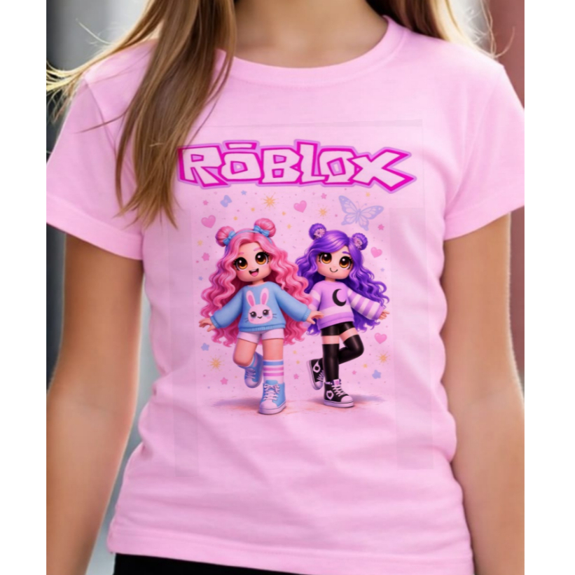 CAMISETA INFANTIL, MENINA, ROBLOX, BLUSINHA FEMININA, GAMER.