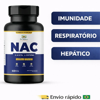 NAC Premium N-Acetil L-Cisteína 500mg | Antioxidante, Detox, Imunidade e Saúde do Fígado – 60 Cáps em Oferta na Shopee