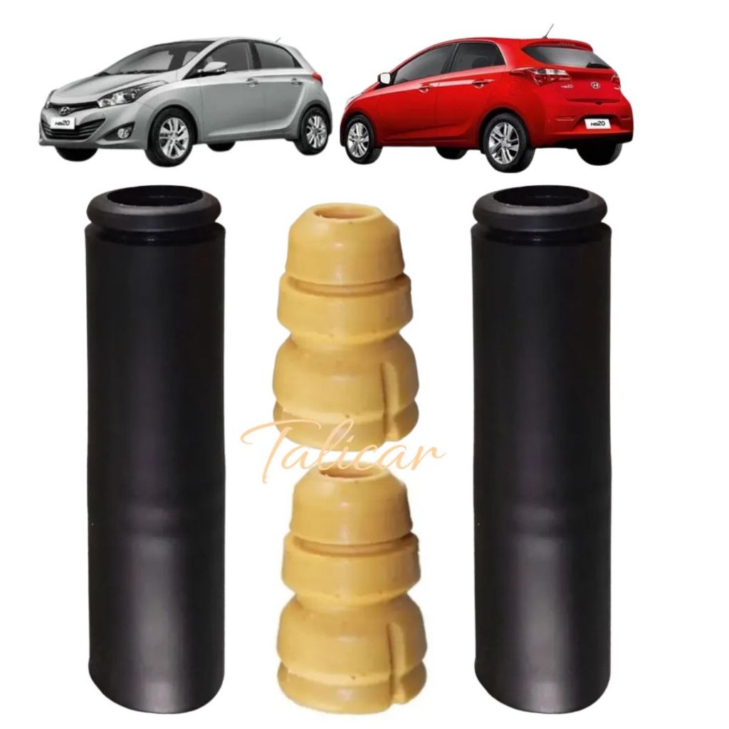 Kit Batente e Coifa Amortecedor Traseiro Hyndai HB20 2012 a 2019 Kia Motors Picanto 2013 a 2018