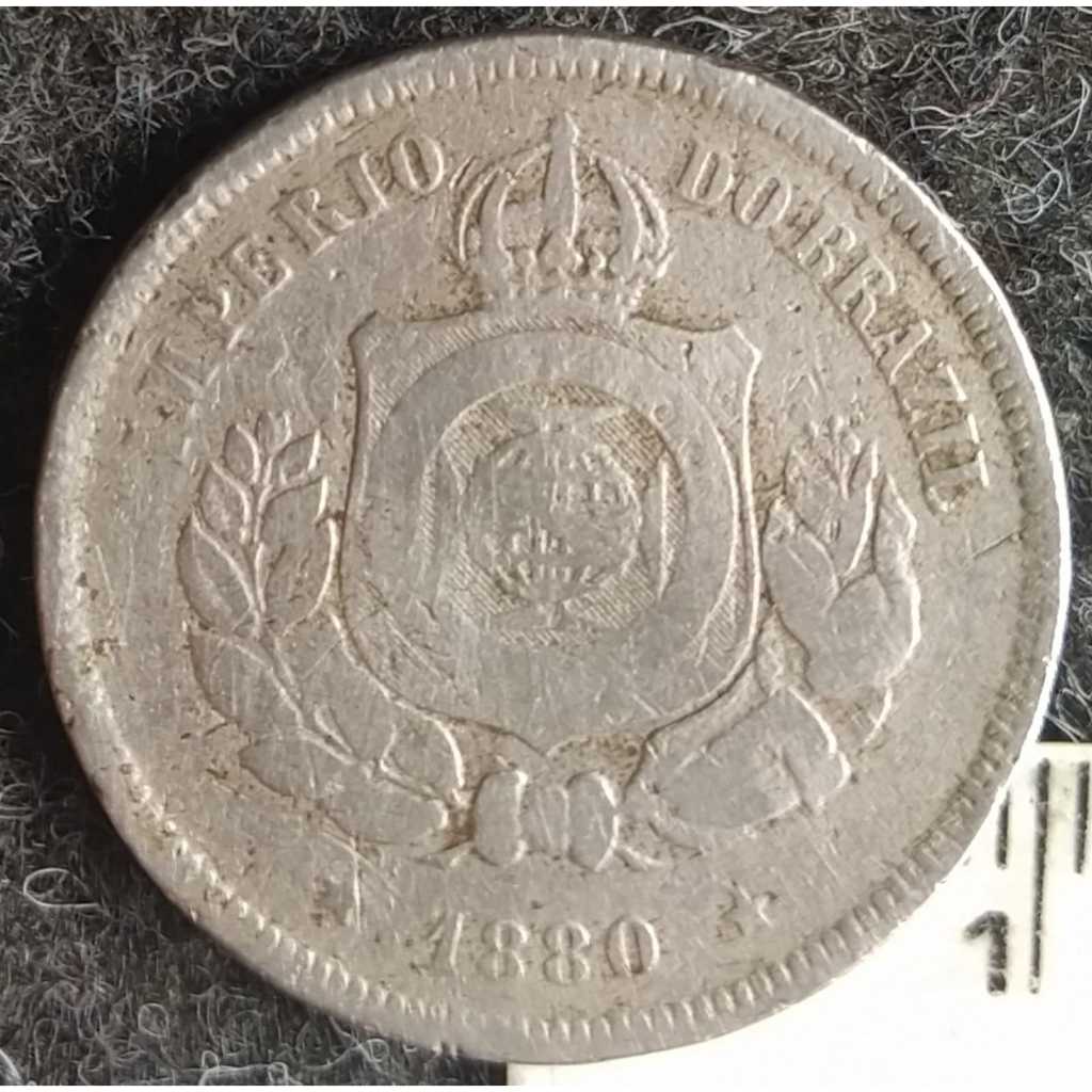 JR-2148 Moeda 100 Réis 1880 (Império) Raridade Escassa