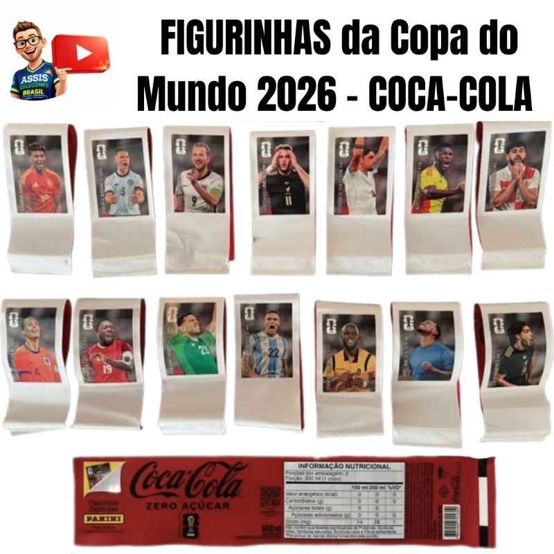 FIGURINHA do RÓTULO da GARRAFA COCA-COLA da COPA DO MUNDO 2026 ORIGINAL