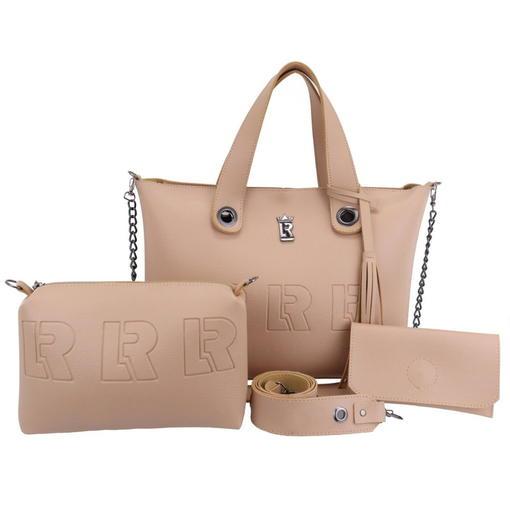 KIT BOLSA FEMININA 03 PCS+BOLSA GRANDE SACOLA+BOLSA MEDIA TRANSVERSAL+CARTEIRA MODA TENDENCIA+PROMOCAO+ATACADO+LR06 AA