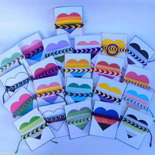 Pulseira LGBTQIA+ Trançada Orgulho | Diversas Bandeiras | Artesanal Unissex Presente Colorido em Oferta na Shopee