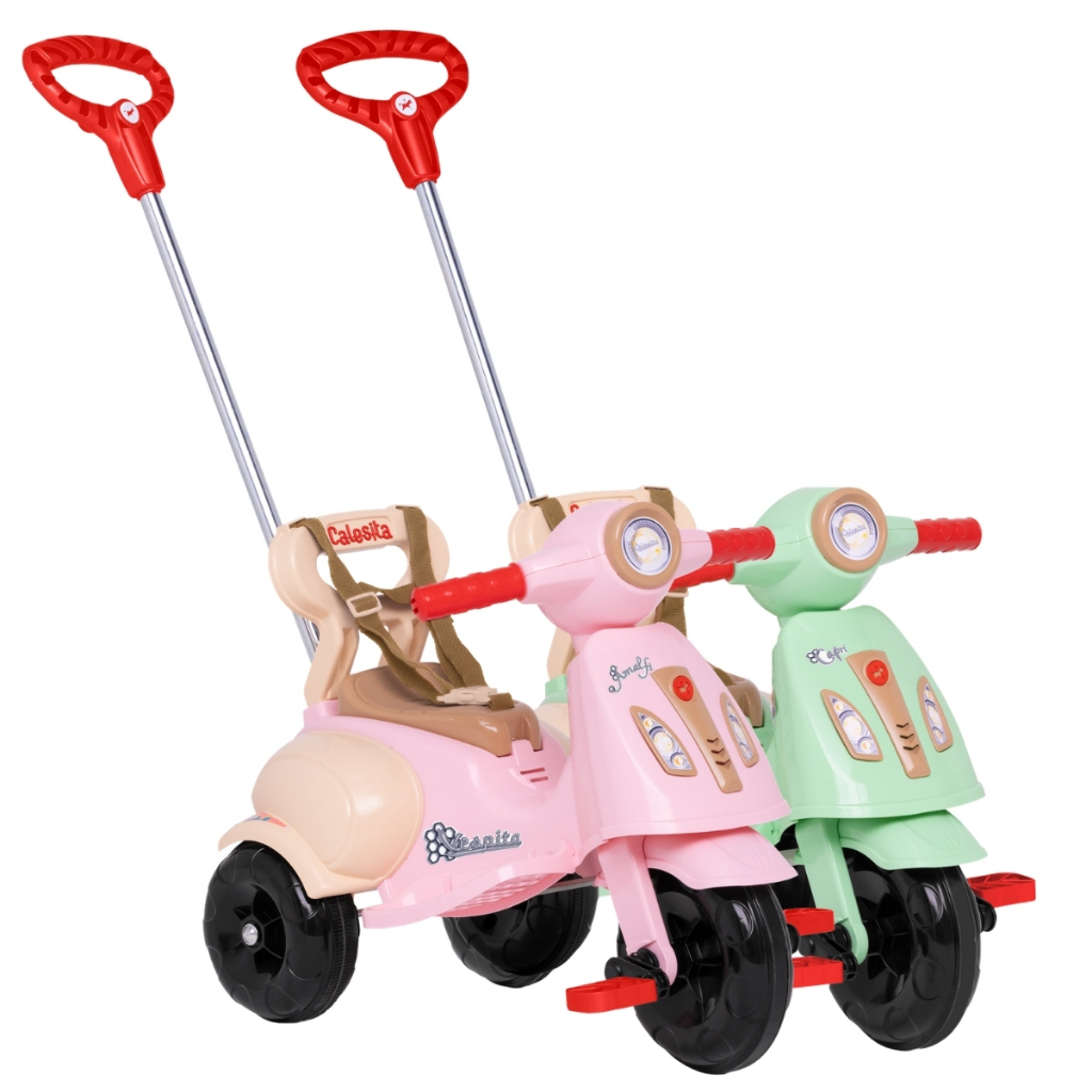 Triciclo Infantil Menina Menino Motoca Vespita Infantil 2 em 1 Motoquinha a Pedal