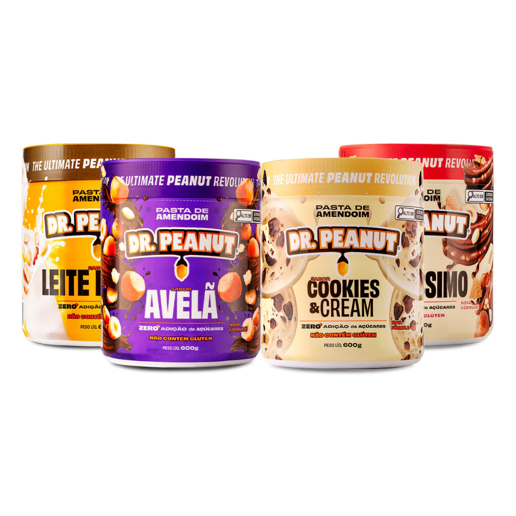Kit 2 Pastas de Amendoim Dr Peanut 600g Cada