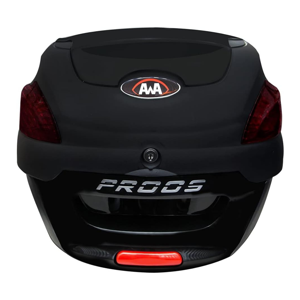 BAÚ MOTO AWA PROOS 41L ORIGINAL + BASE UNIVERSAL COM ENGATE RÁPIDO REMOVÍVEL
