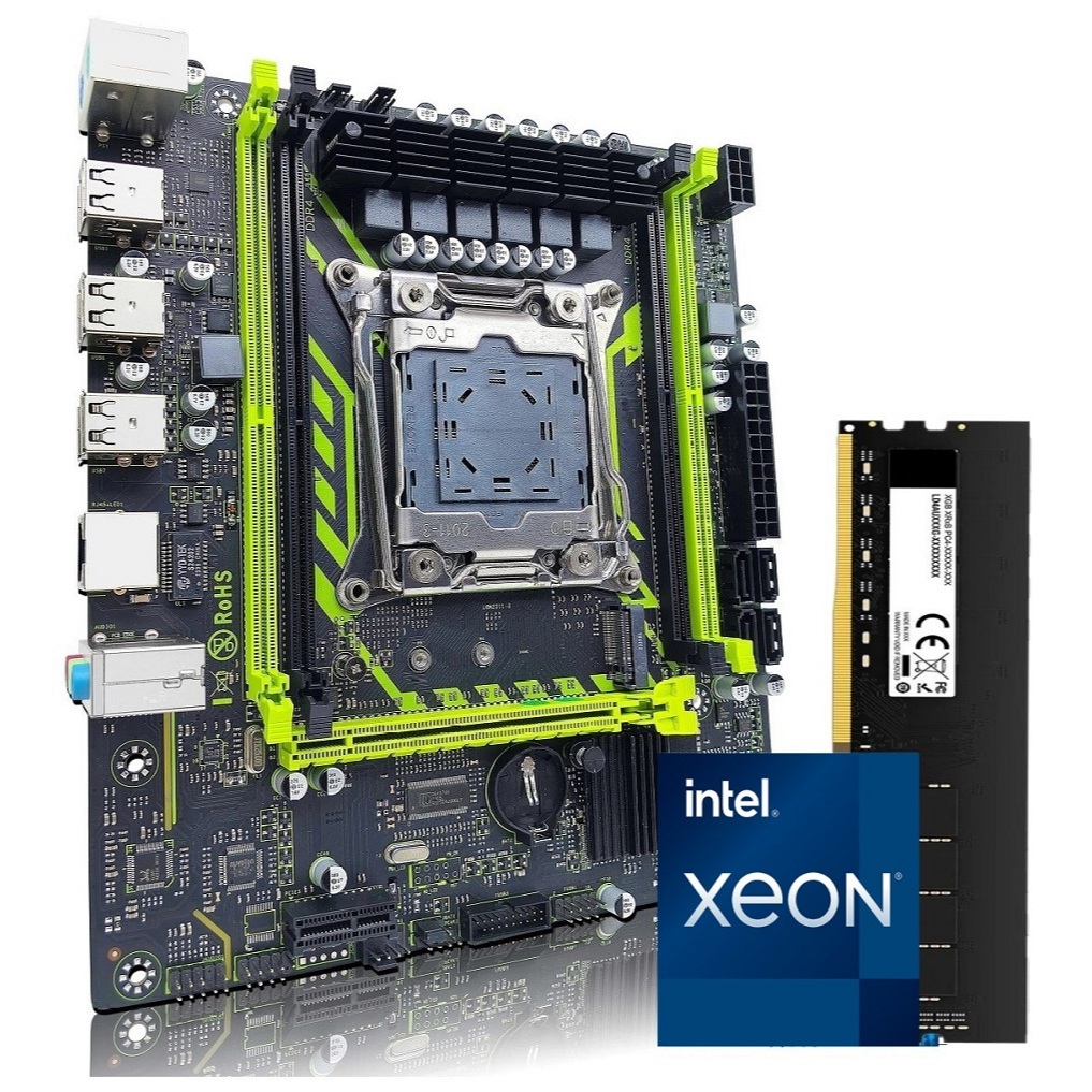 Placa Mãe X99 Intel Xeon E5 2680 v4 14 Núcleos Memória Ram DDR4 ECC 16gb 2133Mhz