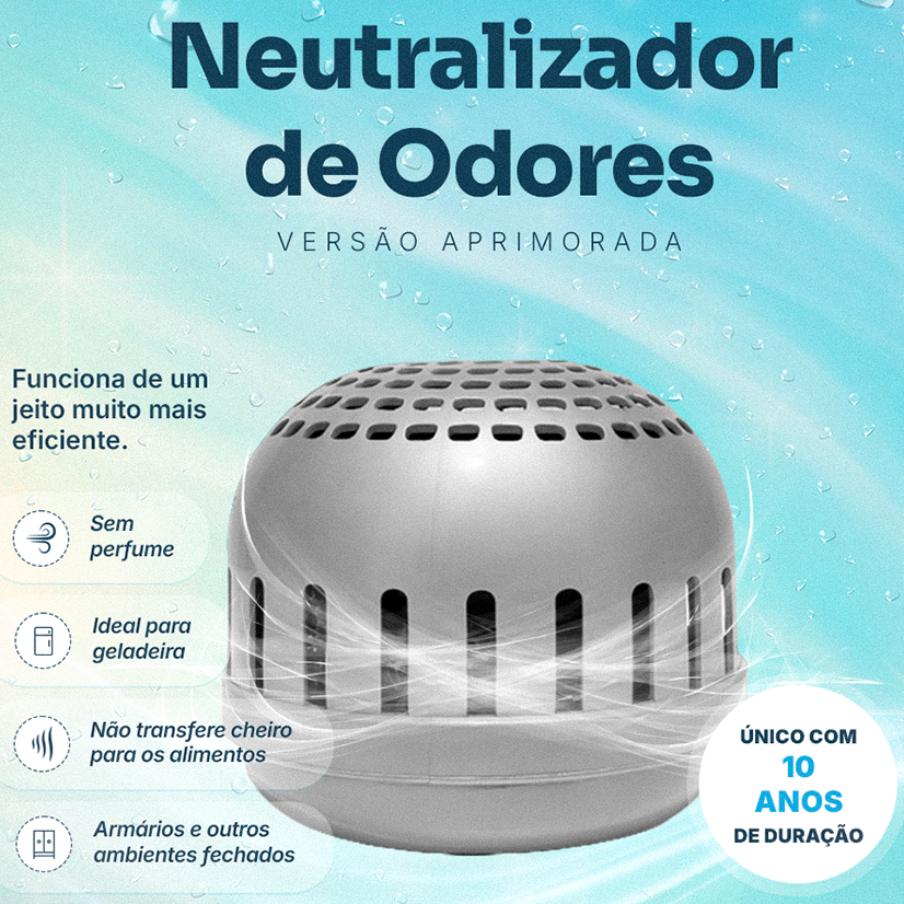 Neutralizador Odor Geladeira Dura 10 Anos Carvão Ativado Elimina Mau Cheiro Tira Odor Free