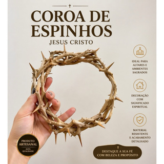 Coroa De Espinhos Clássica Jesus Cristo - Obra Religiosa Para Altar e Decoração - Igreja - PRONTA ENTREGA em Oferta na Shopee