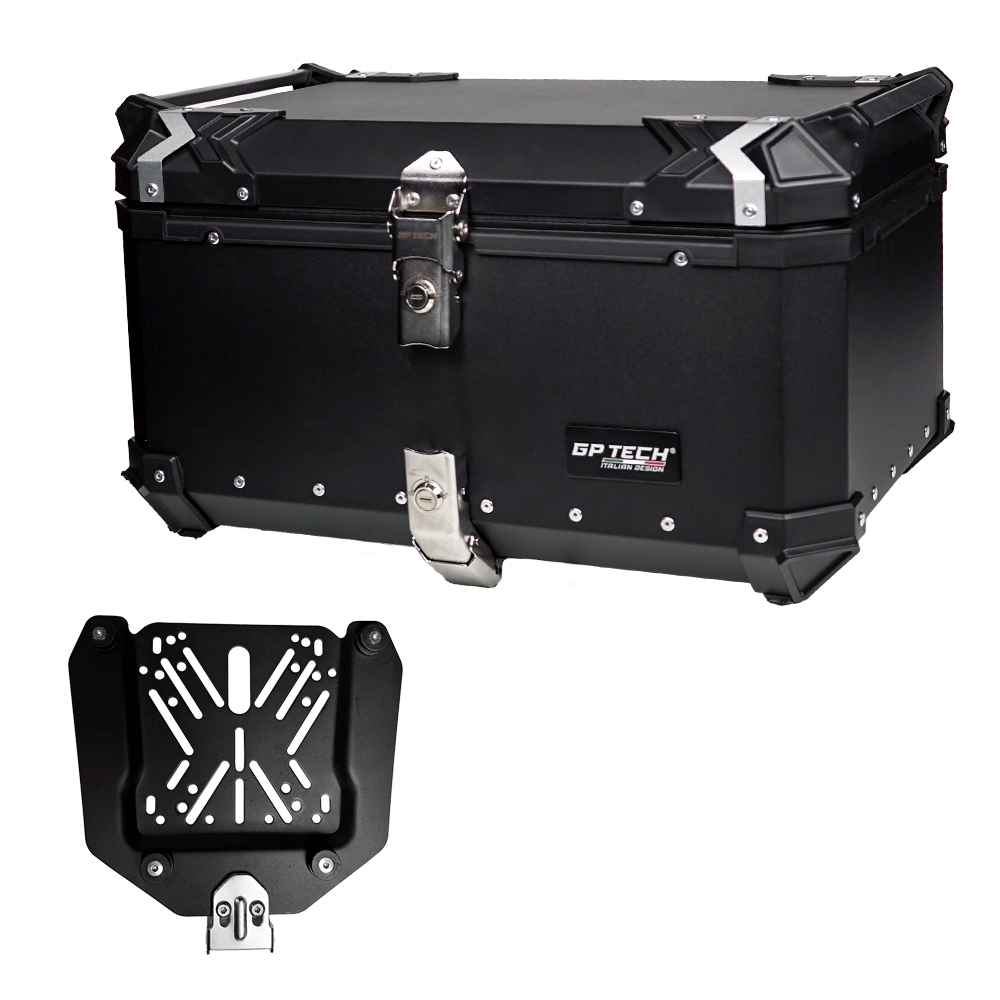 BAU GP TECH TRASEIRO UNIVERSAL ALUMINIO PRETO 65 LITROS