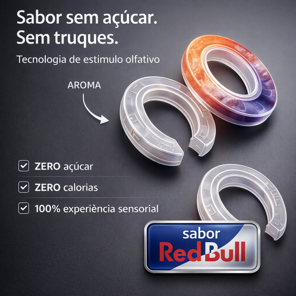 Cápsula de Aroma MyBest RED BULL  Hidratação em outro nível  a Inovação com Estímulo Olfativo para Garrafas.