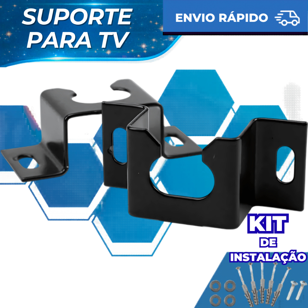 Suporte Universal Fixo p/ Smart TV 4K LED QLED - 10" até 100" Ultra Resistente em Oferta na Shopee