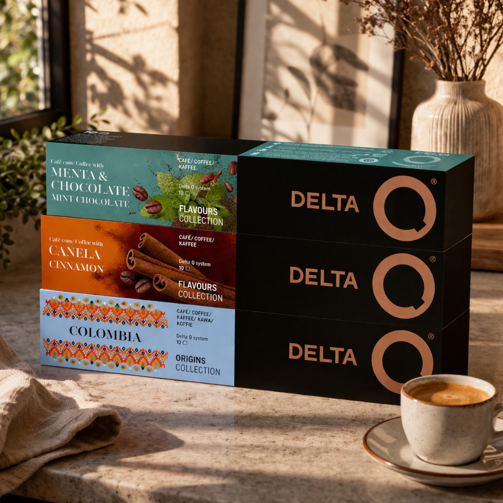 Kit 30 Cápsulas Delta Q – Café Espresso Forte e Cremoso – Somente para Cafeteiras Delta Q