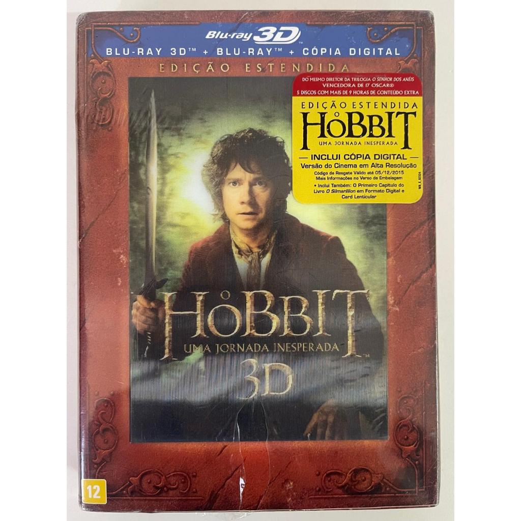 Blu-Ray 3D + Blu-Ray O Hobbit Uma Jornada Inesperada - Lacrado