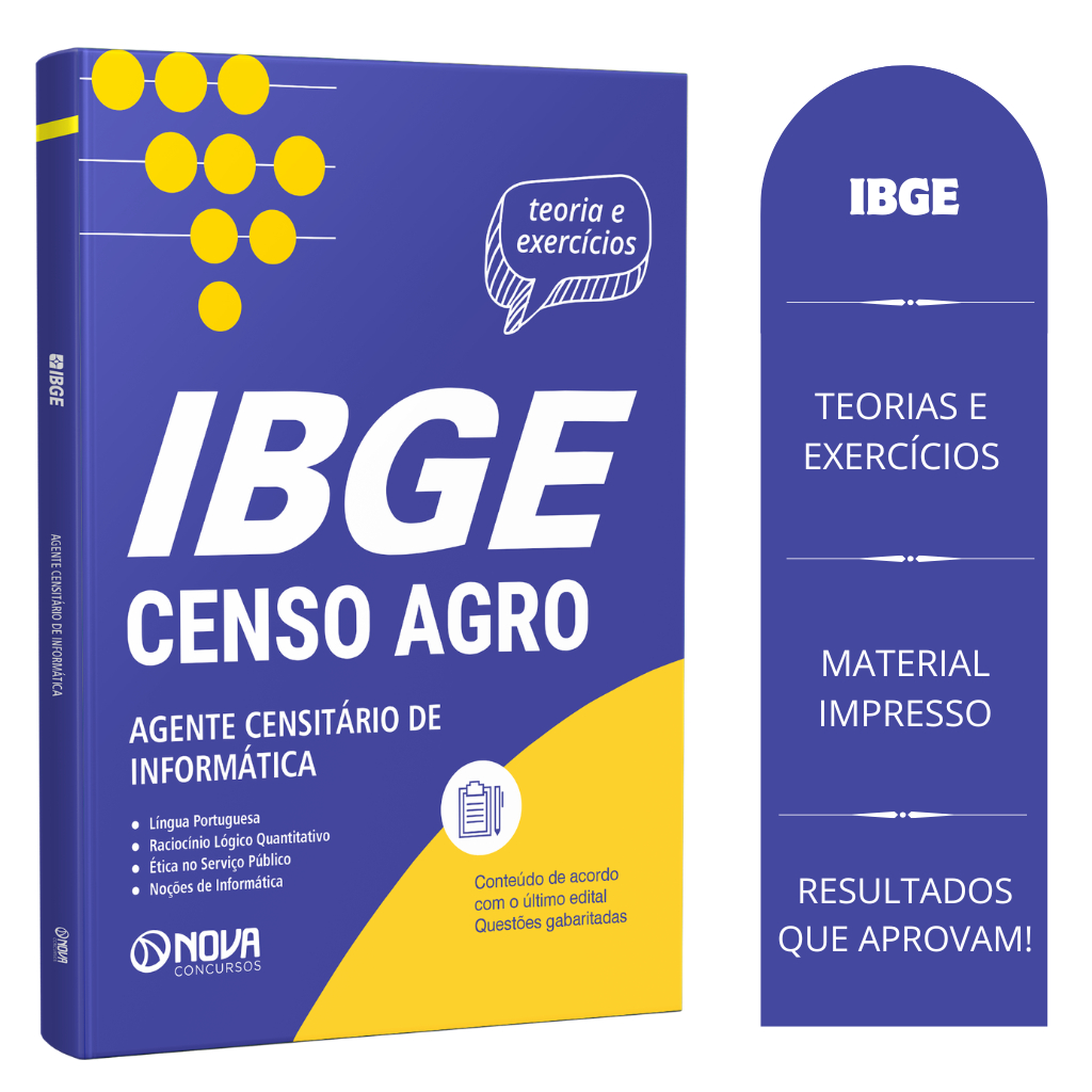 Apostila IBGE Temporário 2026 - Censo Agro - Agente Censitário de Informática