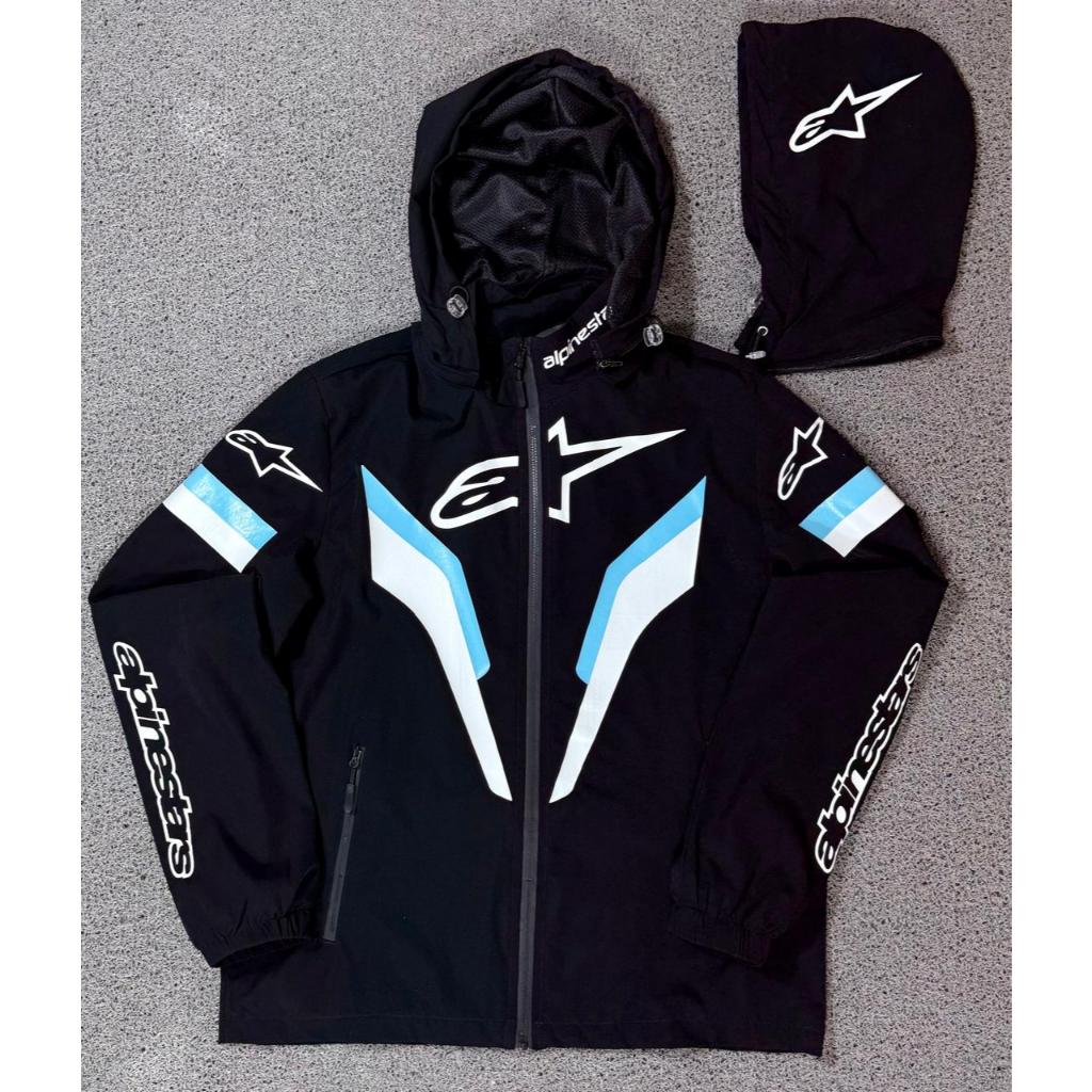 Jaqueta Corta Vento Impermeável Estilo Motociclista – proteção contra chuva e vento, capuz removivel alpi