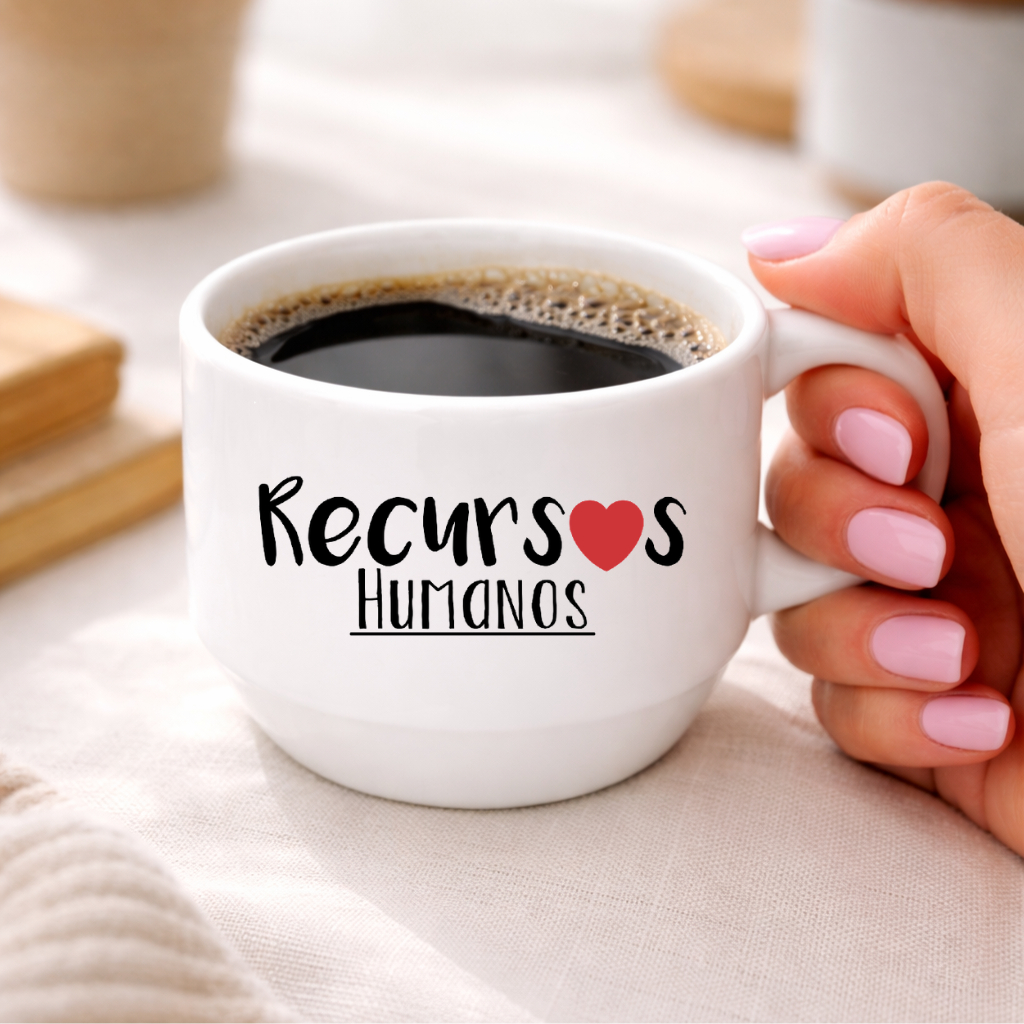Xícara Personalizada de Recursos Humanos | Presente Criativo | Xícara Exclusiva l Vários Modelos l Porcelana