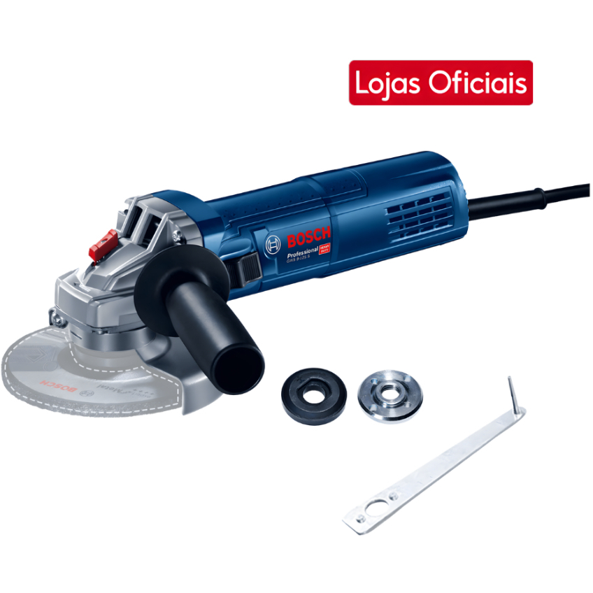 Esmerilhadeira Angular Bosch GWS 9-125 S 900W (127V) com Controle de Velocidade Variável