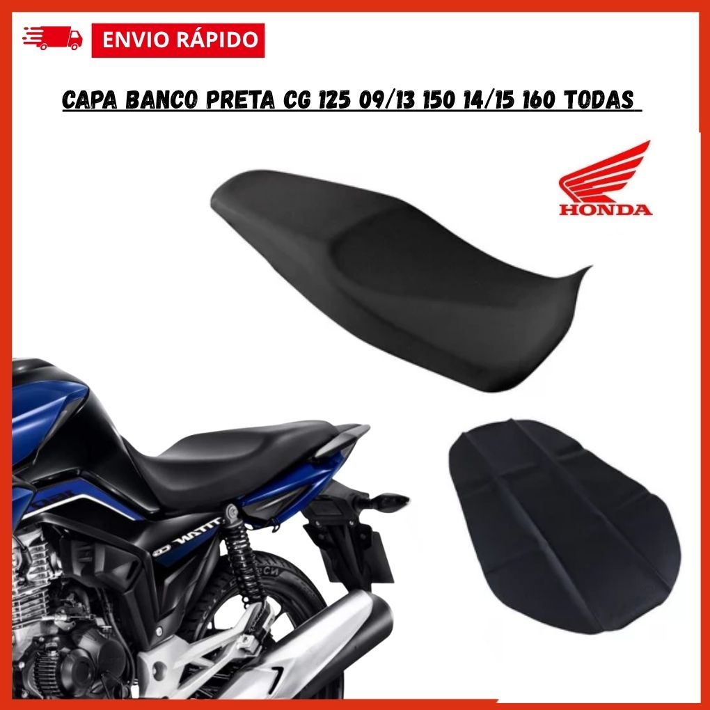 Capa de Banco Assento Honda CG 125  2009 á 2013 Titan 150 Titan 160 2016 2017 2018 2019 2020 a 2024