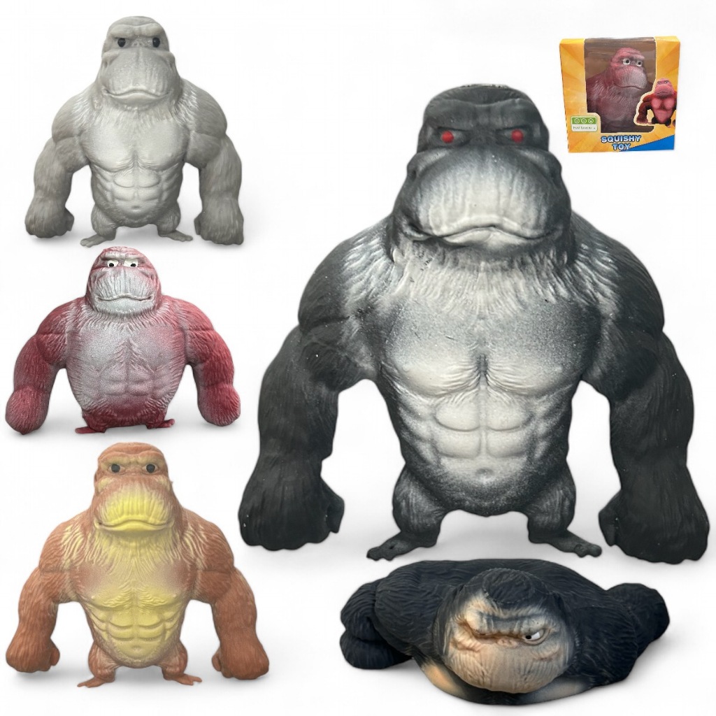 Brinquedo Boneco Esquilo Capivara Gorila Indestrutivel Estica Esmaga Antiestresse Aperta Divertido