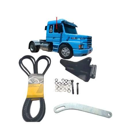 Kit Suporte Compatível C/ Compressor Caminhão Scania 112 113
