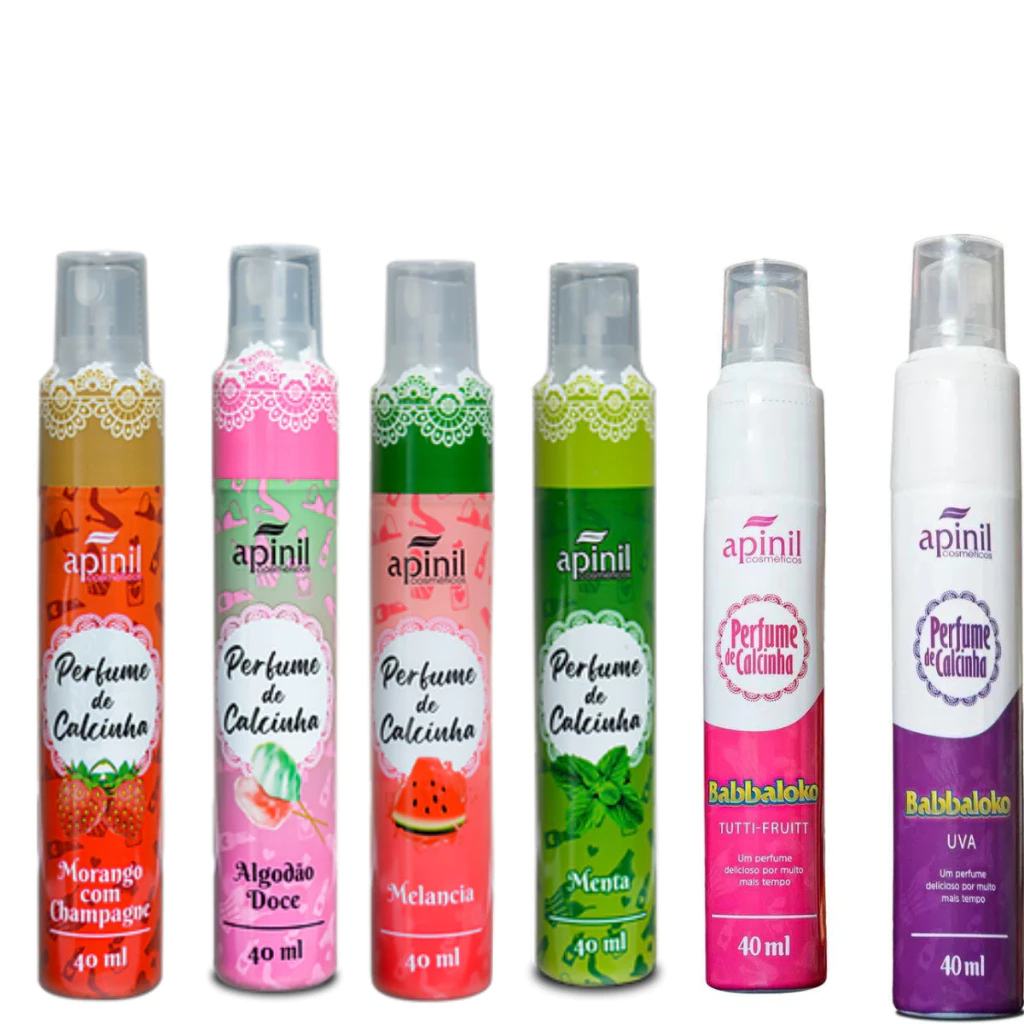 Kit 12 Perfume Íntimo de Calcinha e Cueca Apinil 40ml Fragrâncias Variadas Rotina Autocuidado Saúde