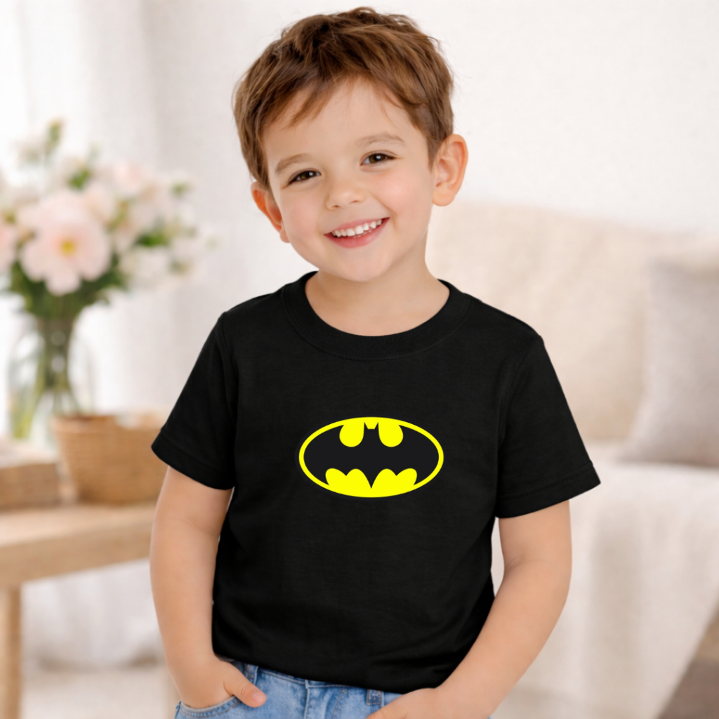 Camiseta Infantil Menino Batman Personalizada Criança 100% Algodão