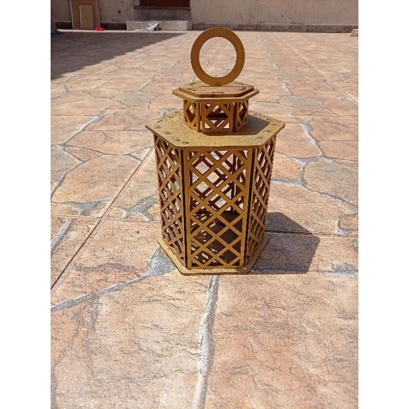 kit 2 Luminária dourada Marroquina 20cm MDF luminária para Decoração\ Festas \ Eventos \Sala \Quarto \Ateliê \Studio