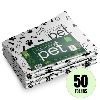 Jornal Pet Higiênico 50 Folhas Biodegradável Tapete Pet Folha Grande Tapete Pet