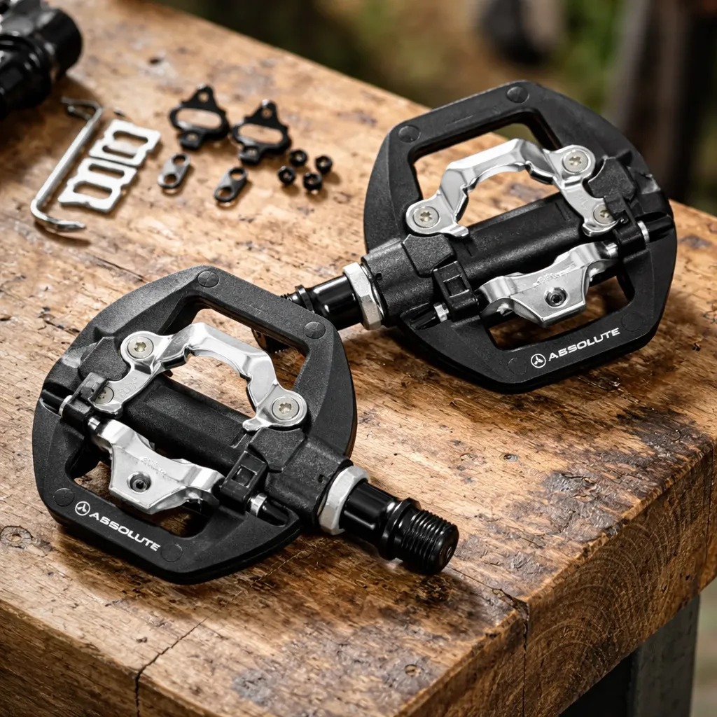 PEDAL ABSOLUTE MTB DUAL ENCAIXE CLIP + PLATAFORMA 9/16