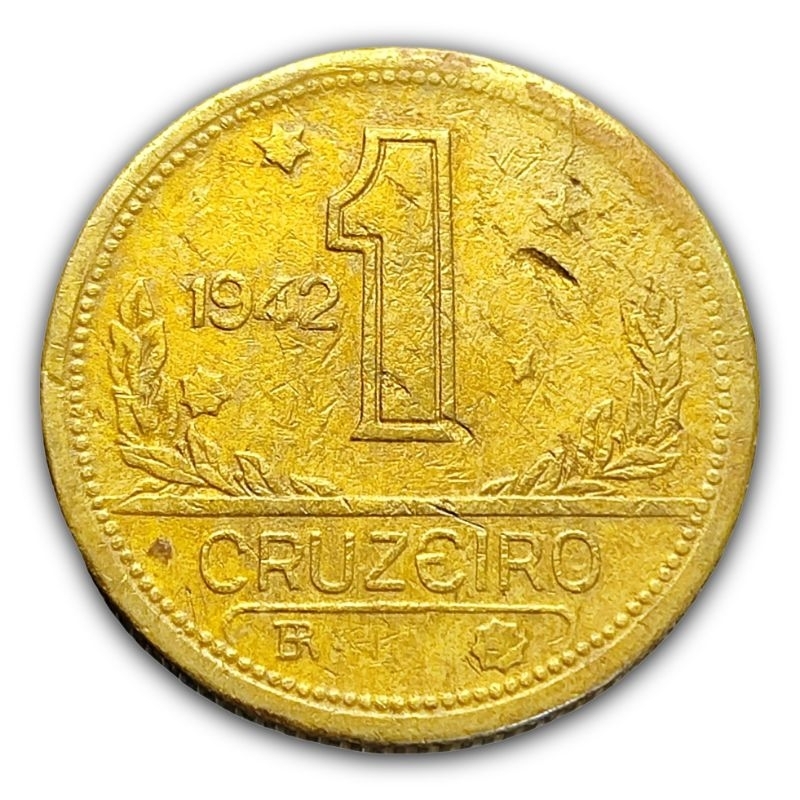 Moeda 1 Cruzeiro 1942 Data Escassa REF.:05