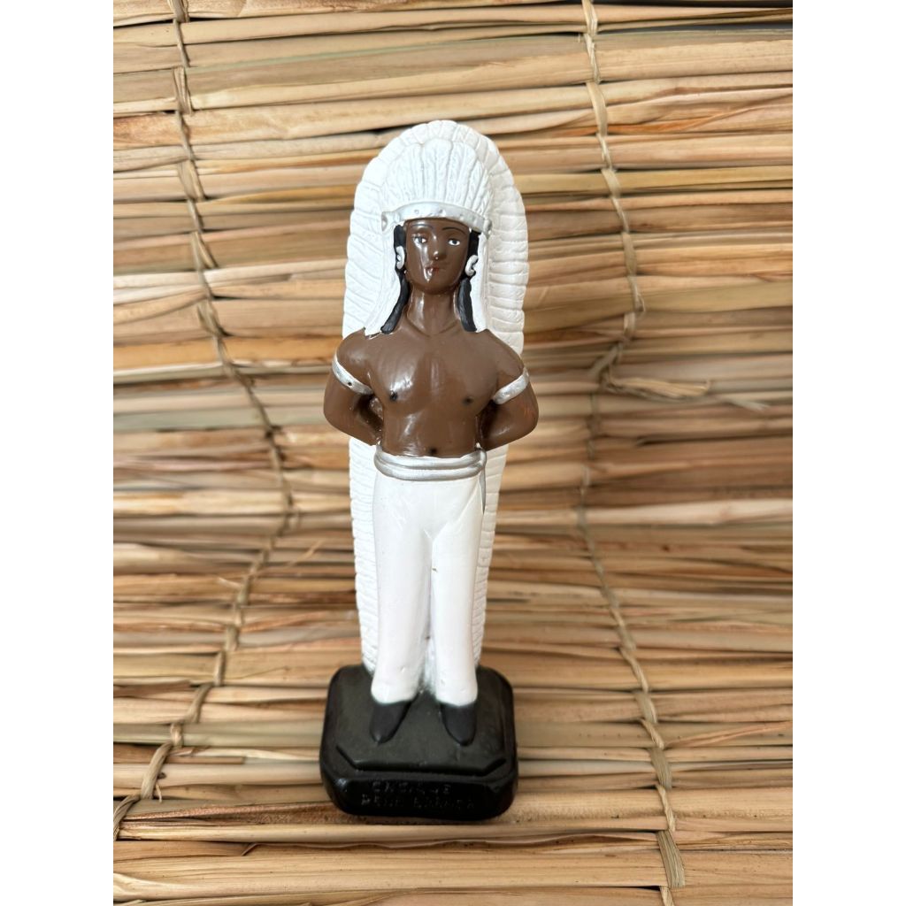CACIQUE PENA BRANCA - IMAGEM EM GESSO - 23 CM