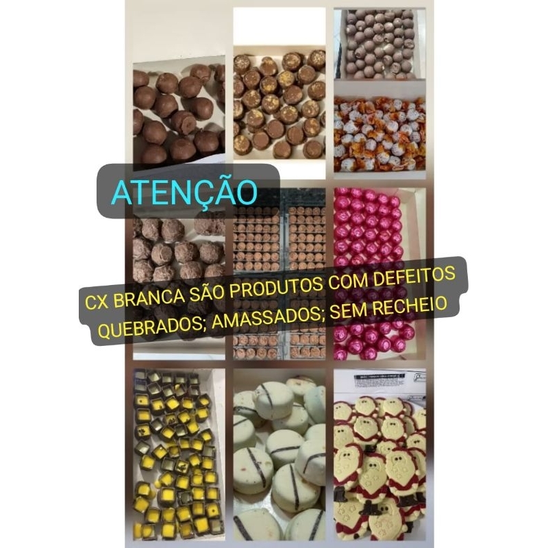 CHOCOLATE CACAUSHOW CX BRANCA - OPÇÕES DE 1/2 CX E CX COMPLETA - LEIA A DESCRIÇÃO! ESCOLHA A VARIAÇÃO DE TAMANHO