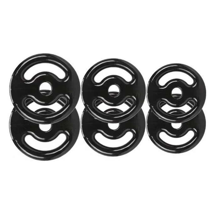 Kit Anilhas Emborrachadas 5 kg / 3 kg / 2 kg ( 2X5+2X3+2X2 KG ) Treino Musculação Academia Fitness