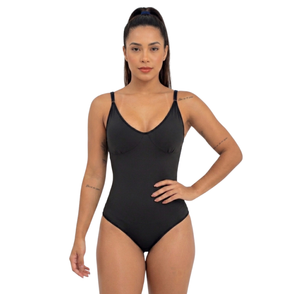 Body Modelador Suplex Sustentação Redução Medidas Compressão Alça reforçada Sustetação 50 52