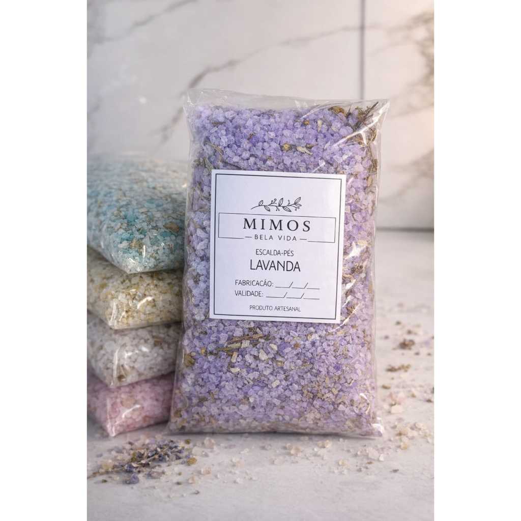 Escalda Pés 3kg Relaxante Spa para Pés Alívio do Estresse e Cansaço ansiedade lembrancinhas