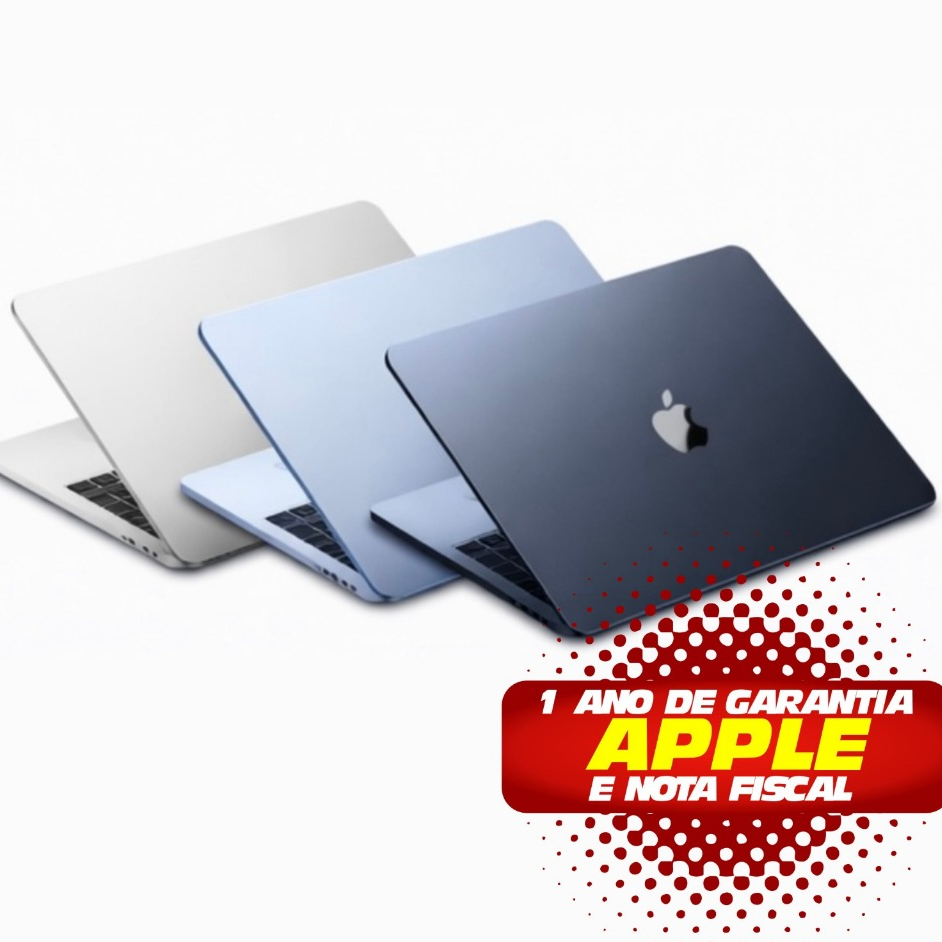 MACBOOK AIR M5 APPLE 13 POLEGADAS - LACRADO, 1 ANO DE GARANTIA, ENTREGA RAPIDA, NOVO, SSD, ORIGINAL