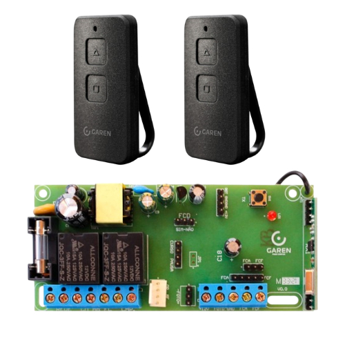 Placa Central Universal para Motores de Portão Garen Ppa Acton Rcg Universal Seg + Controles Tx MAX