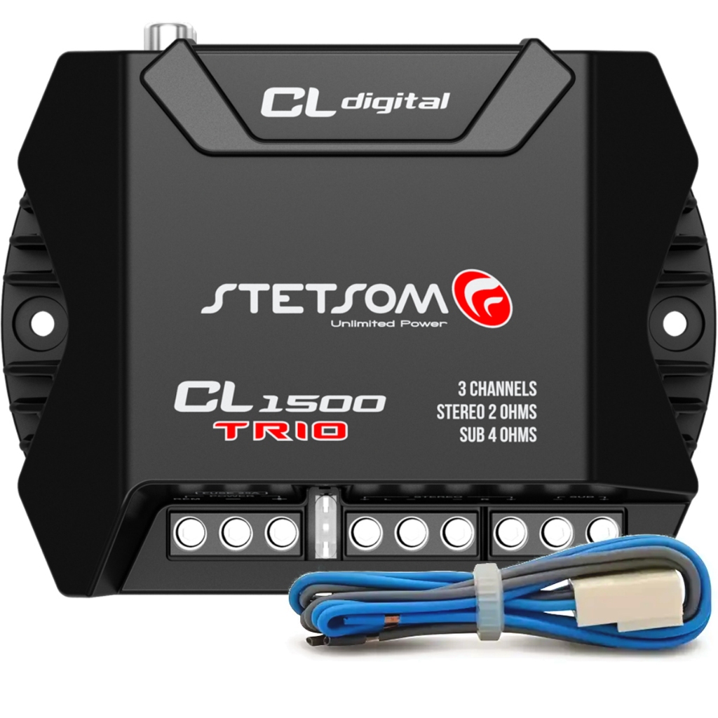 Módulo Stetsom CL1500 Trio Amplificador 3 Canais Som Automotivo Sub RCA Fio 460W RMS Toca Muito em Oferta na Shopee