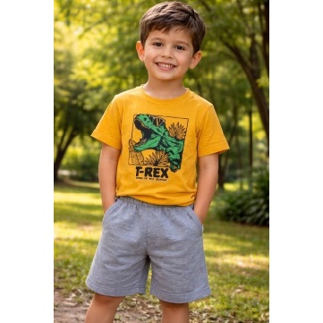 Conjunto Infantil Menino Juvenil Masculino Verão - Camisetas + Bermudas - Roupa Infantil Masculino Verão