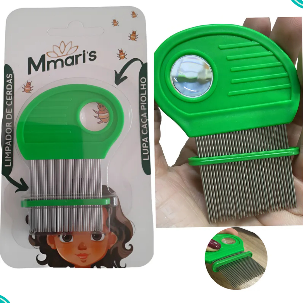 Pente De Piolho De Ferro Para Piolhos e Lêndeas Aço Inox Metal Creche Escola Infantil Crianças Pediculose M Mari's